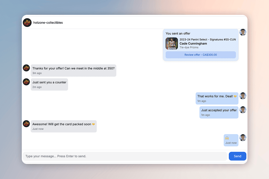 Booth chat